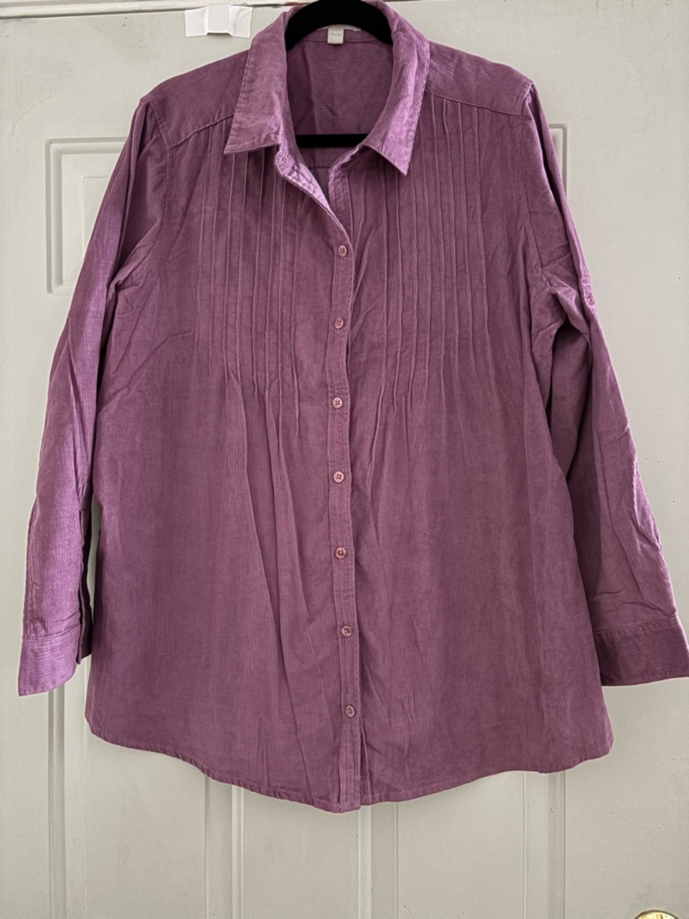 Woman Within Mauve Button-Front Tunic
